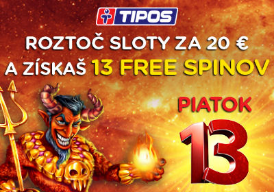 Získajte 13 free spinov v piatok 13-teho