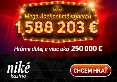 Padol takmer 1,6 miliónový Mega Jackpot