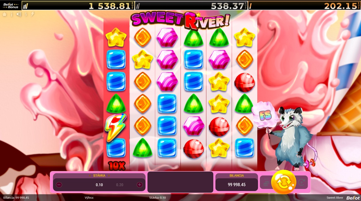 Valec s 10x multiplikátorom v automate Sweet River