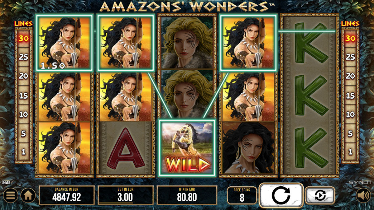 Divoký symbol ve hře Amazon’s Wonders od Synot Games