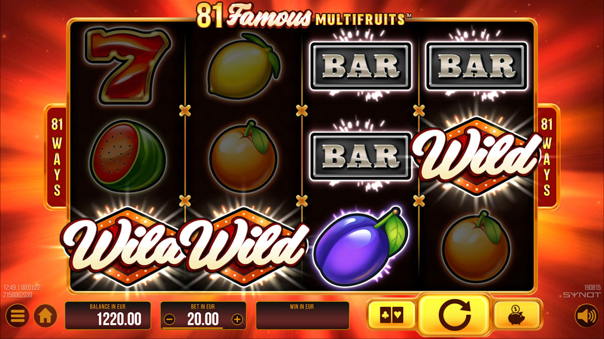 Wild symbol na automate 81 Vegas Multifruits