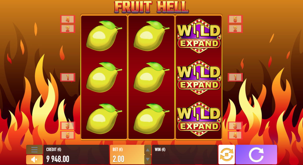 Výhra na automate Fruit Hell x3