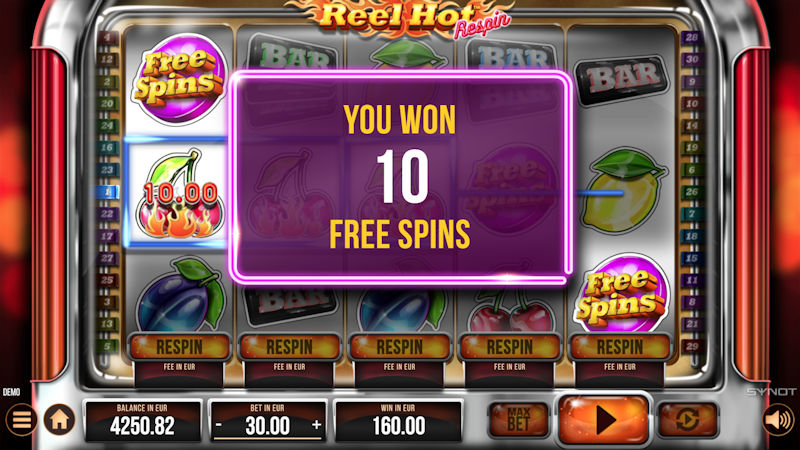 Reel Hot Respin Freespins