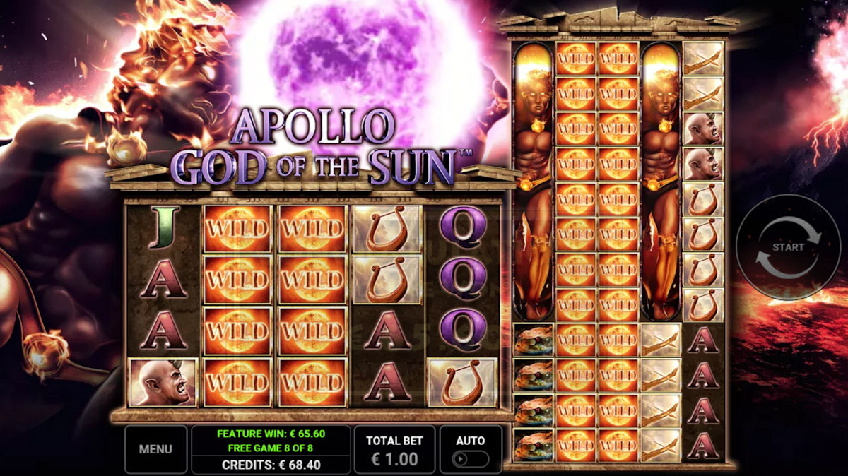 Freespins of Apollo God of the Sun by Novomatic