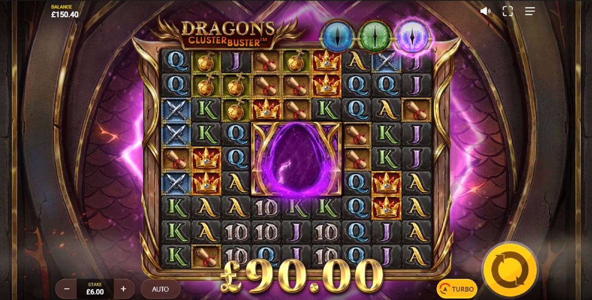 Aktivované 3. Dračie oko na automate Dragons Clusterbuster