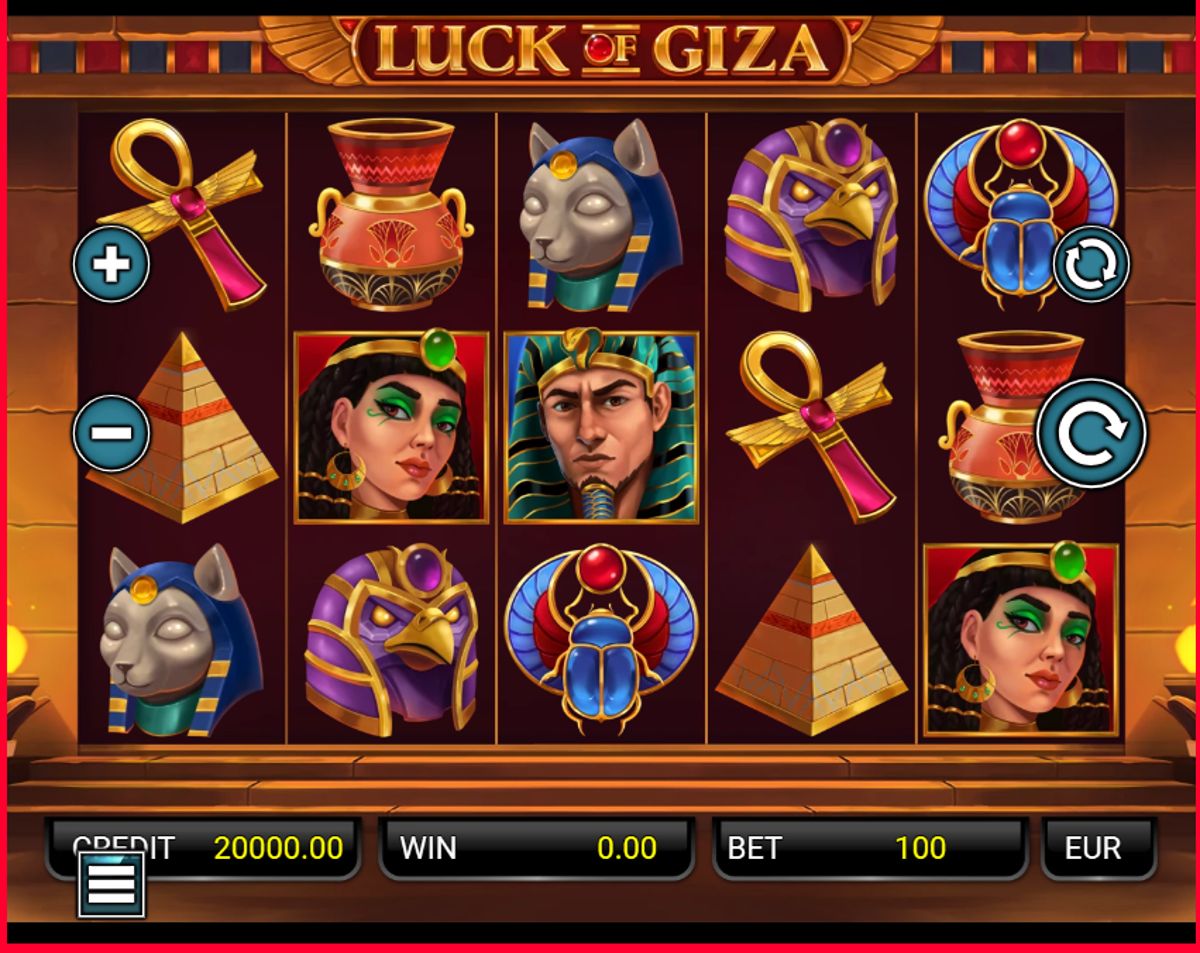 Vizuál hracieho automatu Luck of Giza od Adell